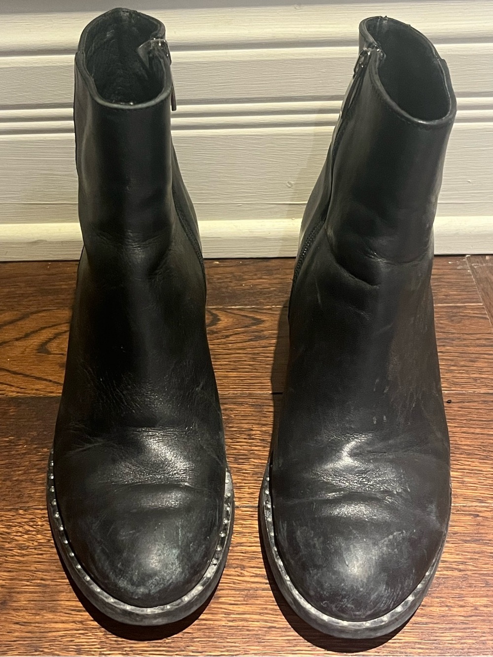 Vero Moda Black Women's Leather Ankle Boots